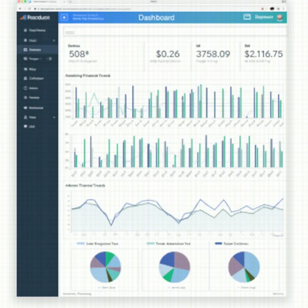 Dashboard investigación financiera y tendencias